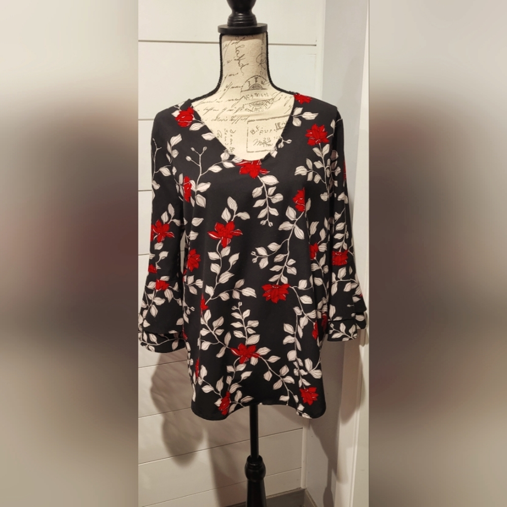 LIZ CLAIBORNE CAREER LONG SLEEVE BLOUSE